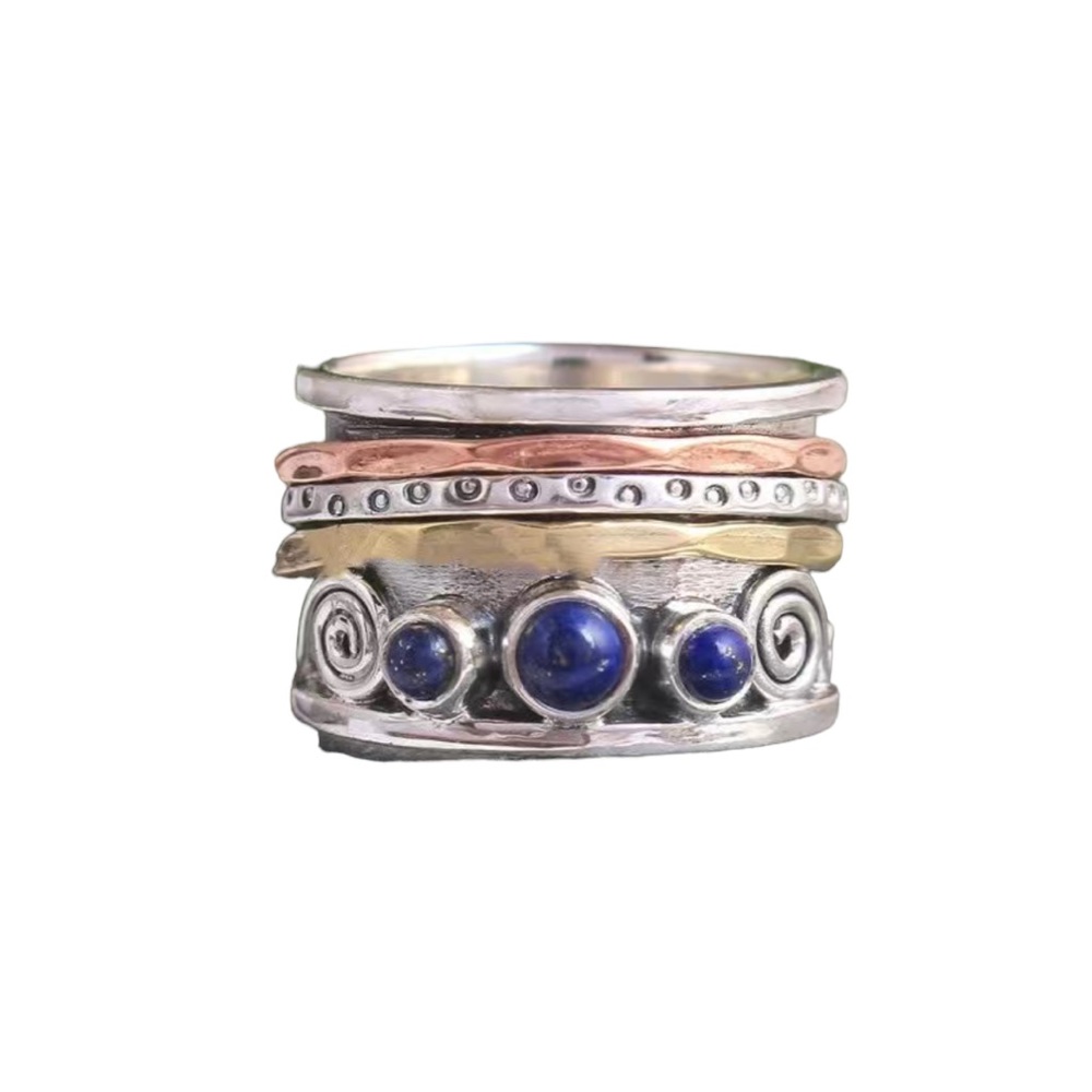 Boho Style Multicolored Mixed Metal Ring